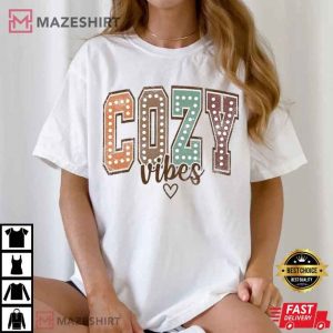 Retro Cozy Vibes Fall Autumn Winter T Shirt (3)