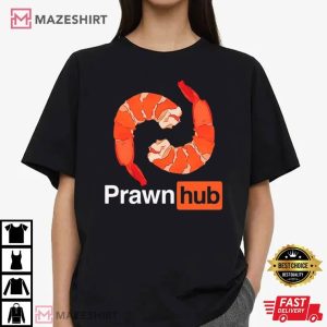 Prawn Hub x PornHub Funny T Shirt (2)