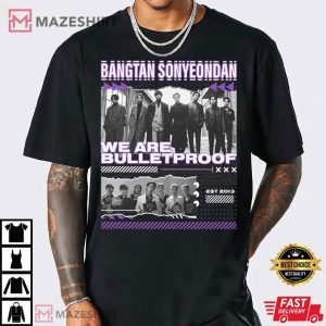 Bangtan Sonyeondan We are Bulletproof Butter BTS Kpop T Shirt (4)