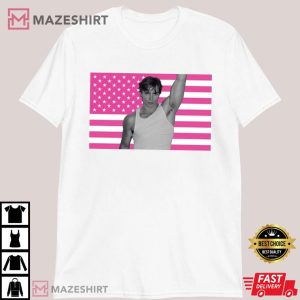 Nicholas Chavez Pink American Flag T Shirt (3)