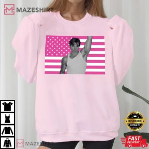 Nicholas Chavez Pink American Flag T Shirt (4)