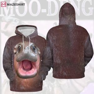 Moo Deng Cute Baby Hippo 2024 3D Hoodie