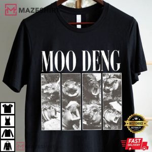 Moo Deng Cute Baby Pygmy Hippo Halloween T Shirt (2)