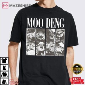 Moo Deng Cute Baby Pygmy Hippo Halloween T Shirt (3)