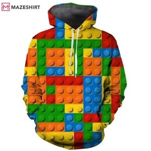 Building Blocks Funny Dad Gift 3D Hoodie
