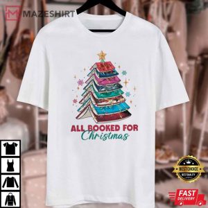 Sarah J Maas Book Lover All Booked For Christmas T Shirt (2)