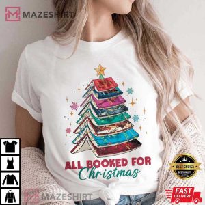 Sarah J Maas Book Lover All Booked For Christmas T Shirt (3)