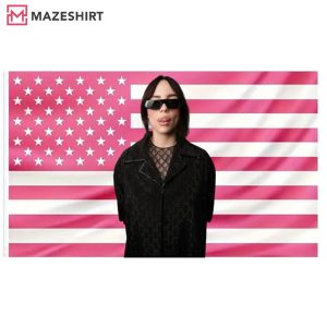 Billie Eilish Pink American Music Flag Billie Eilish Pink American Music Flag