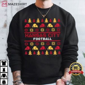 Kansas City Football Ugly Christmas Pattern T Shirt (1)