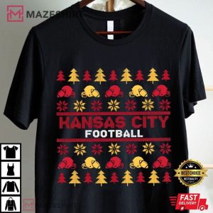 Kansas City Football Ugly Christmas Pattern T Shirt (3)