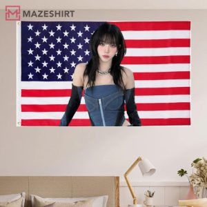 Karina Aespa Bunnie Kpop USA Flag (2)