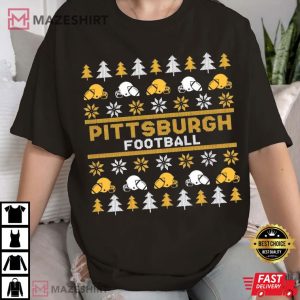 Pittsburgh Football Ugly Christmas Pattern T Shirt (3)
