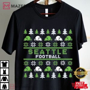 Seattle Football Ugly Christmas Pattern T Shirt (2)