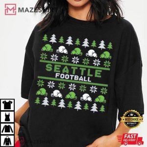 Seattle Football Ugly Christmas Pattern T Shirt (4)