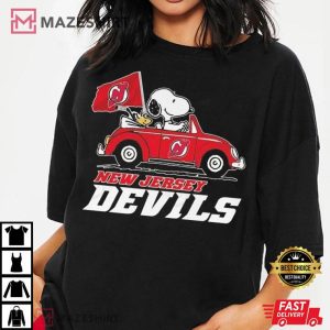 New Jersey Devils Snoopy And Woodstock T Shirt (4)