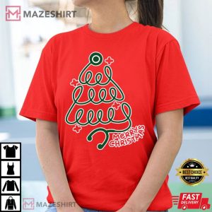 Merry Christmas Stethoscope Nurse Christmas Gift T Shirt (4)