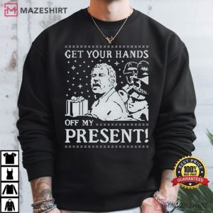 Democracy Manifest Get Your Hands Off My Present Funny Meme Christmas T Shirt (1)