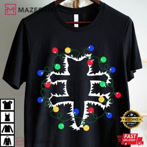 Griswold Cat Wrapped in Christmas Lights Funny Christmas Vacation T Shirt (2)