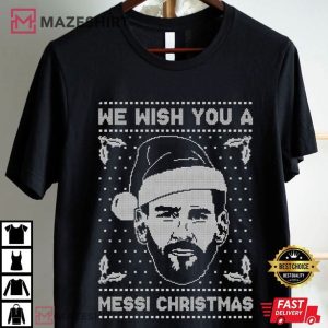 We Wish You A Messi Christmas Argentina Football T Shirt (4)