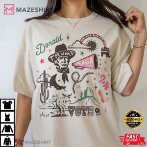 Cowboy Trump President Vote 2024 T Shirt (4)