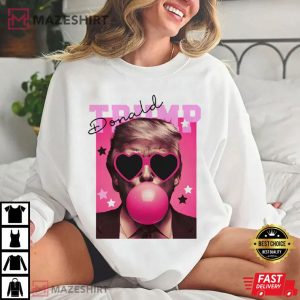 Donald Trump Bubblegum Pink Sun Glasses T Shirt (2)