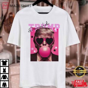Donald Trump Bubblegum Pink Sun Glasses T Shirt (3)
