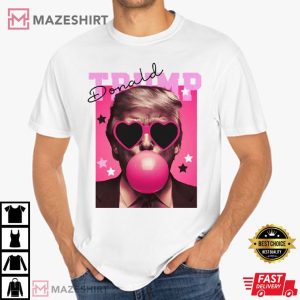 Donald Trump Bubblegum Pink Sun Glasses T Shirt (4)