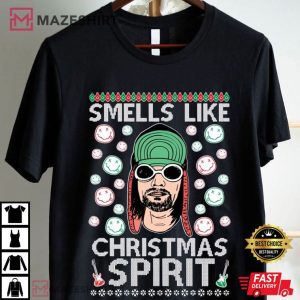 Kurt Cobain Nirvana Smells Like Christmas Spirit T Shirt (4)