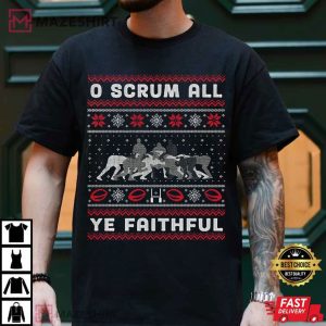 Rugby O Scrum All Ye Faithful Christmas T Shirt (4)