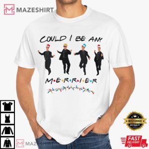 Holiday Friends Funny Merrier Chandler T Shirt (2)