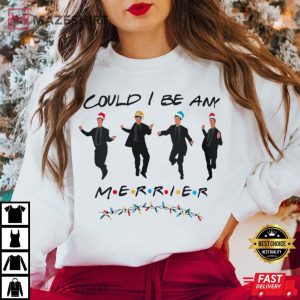 Holiday Friends Funny Merrier Chandler T Shirt (3)