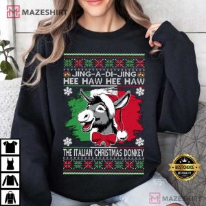 Dominick the Donkey Italian Christmas T Shirt (1) Mazeshirt