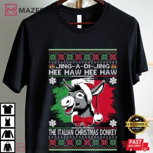 Dominick the Donkey Italian Christmas T Shirt (2) Mazeshirt