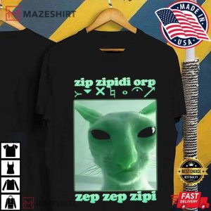 Funny Alien Cat Meme Invasion T Shirt (3)
