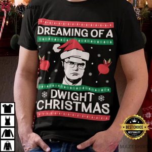 Dreaming Of A Dwight Christmas Funny The Office T Shirt (4)