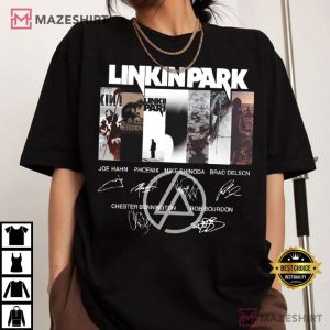 Linkin Park Logo Rock Band All Signatures T Shirt (4)