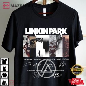 Linkin Park Logo Rock Band All Signatures T Shirt (2)