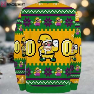 Wario Super Mario Thicc Move Christmas Ugly Sweater (2)