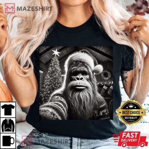 Funny Christmas Bigfoot Sasquatch T Shirt (2)
