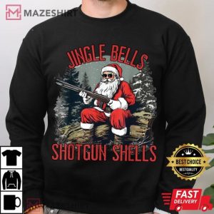 Jingle Bells Shotgun Shells Funny Santa T Shirt (2)
