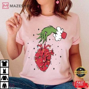 Cardiac Nurse Grinch Heart Funny Cardiology Christmas T Shirt (4)