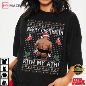 Mike Tyson Butt Merry Chrithmith Kith My Ath Christmas T Shirt (4)