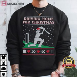 Cricket Driving Home For Christmas Funny Xmas T Shirt (1)