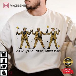 Trump 2025 New Year New America Happy New Year T Shirt (1)