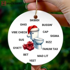 Gen Alpha Slang Skibidi Rizzmas Trendy Christmas Ornament (2)