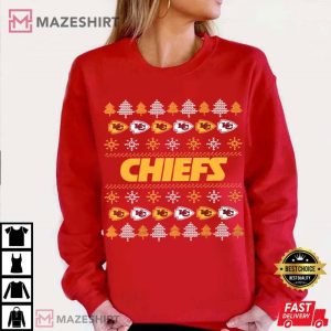 Kansas City Chiefs Ugly Christmas Football T Shirt (1)