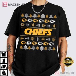 Kansas City Chiefs Ugly Christmas Football T Shirt (3)