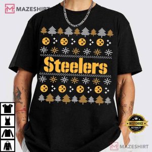 Pittsburgh Steelers NFL Ugly Christmas Football T Shirt (3)