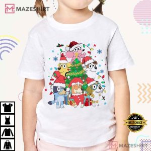 Bluey Christmas Family Cartoon T Shirt (2)