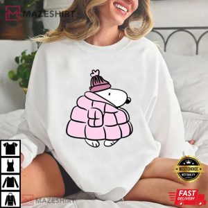 Snoopy Puffer Jacket Winter Christmas T Shirt (2)